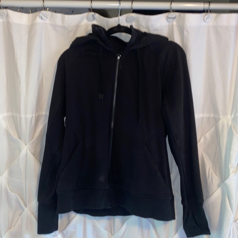 Black Athleta zip-up hoodie